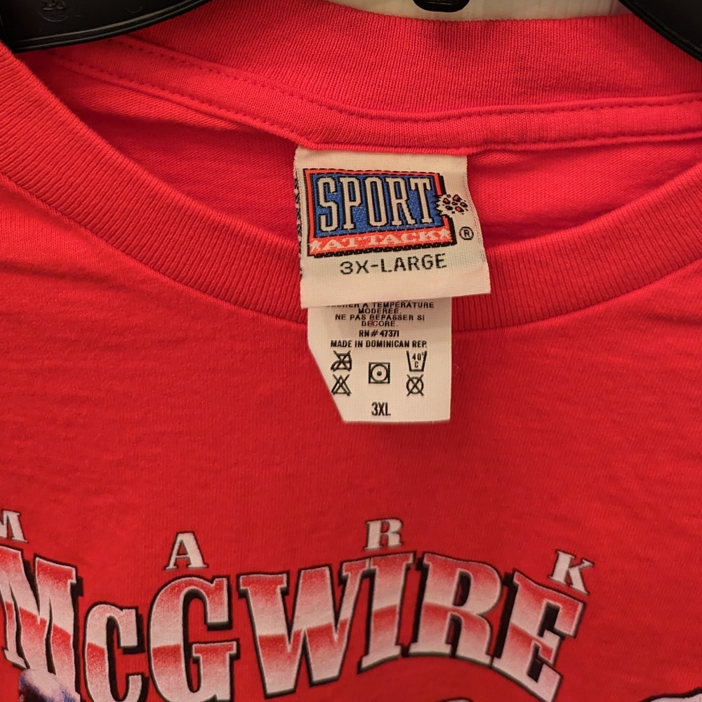 Vintage 1998 Mark McGwire "Smashing the Record" Arizona Cardinals Tee, Size 3XL - Picture 4 of 4